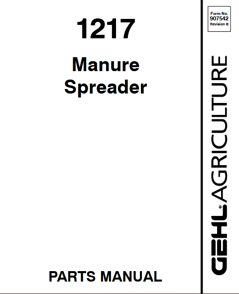 1217 - Gehl Manure Spreader Parts Manual