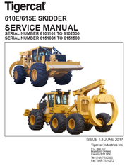 Tigercat 610E Skidder Service Repair (6101101-6102600, 6101101-6102500)