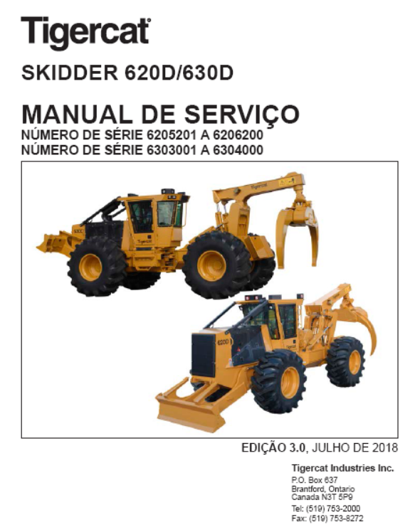 Tigercat 630D Skidder Service Repair Manual (6303001-6304000)
