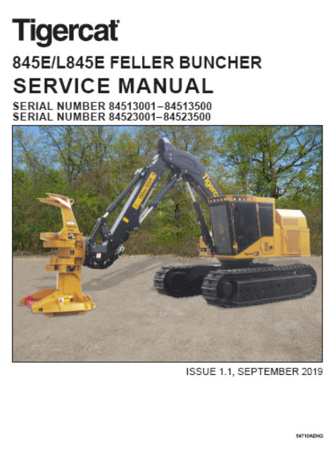 Tigercat L845E Feller Buncher Service Repair Manual (84523001-84523500)