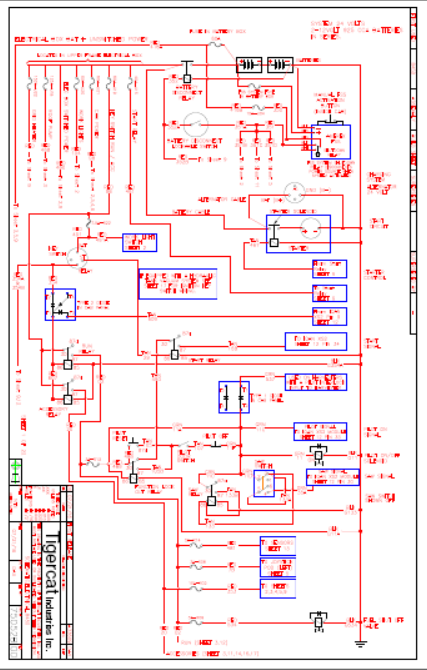 Tigercat 845D Feller Buncher Electrical Schematic Manual (84512501-84513000, 845x2601-845x3000)
