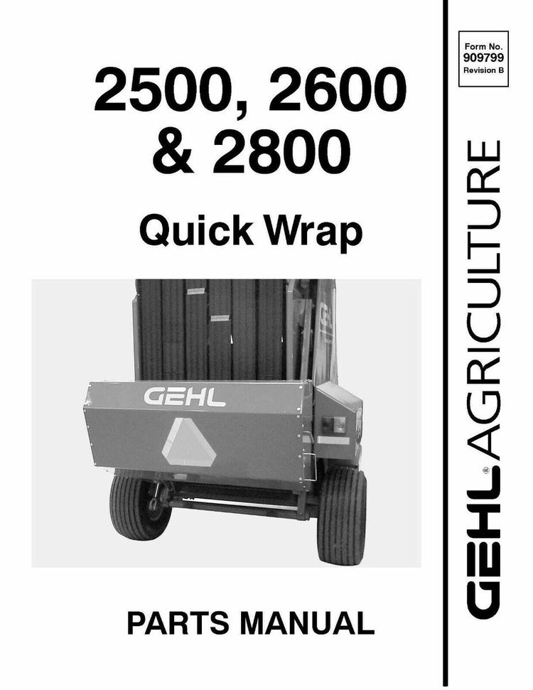 Gehl 2500, 2600 & 2800 Quick Wrap Parts Manual PDF | Complete Parts Guide