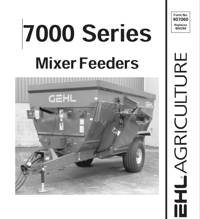 GEHL 7000 Mixed Feeders (907060A) Operator Manual PDF Download