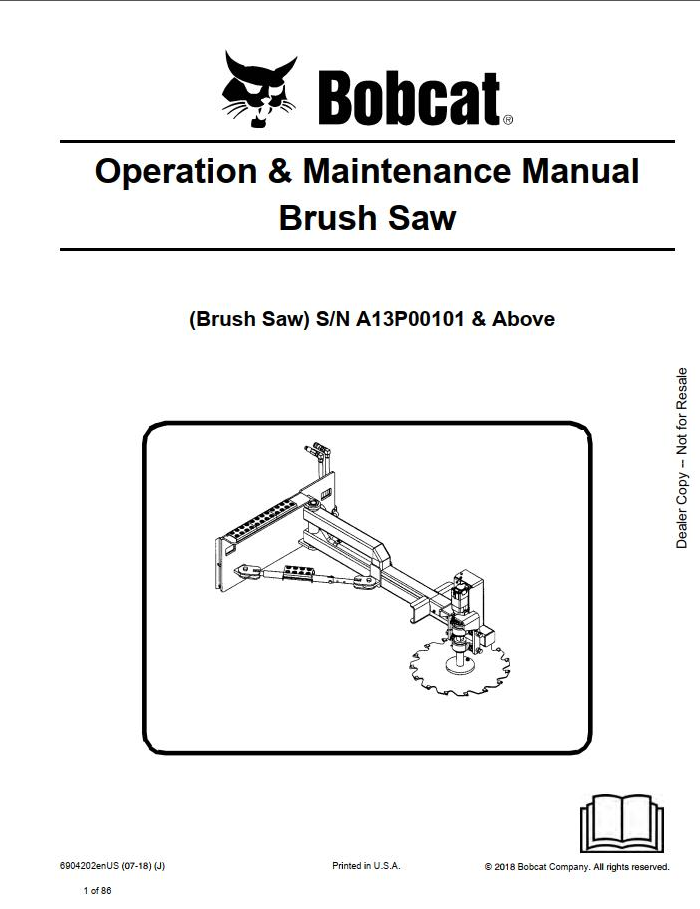 Bobcat Brush Saw Operation & Maintenance Manual PDF | Download Guide