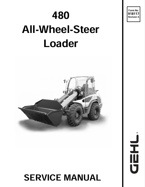 GEHL 480 ALL WHEEL STEER LOADER (918117A) OPERATOR MANUAL - PDF FILE