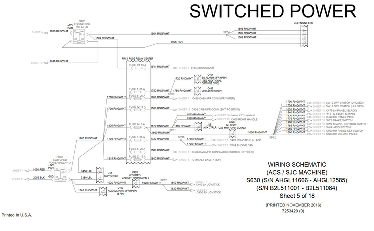 Bobcat Loader S630 Electrical and Hydraulic Schematic Manual PDF