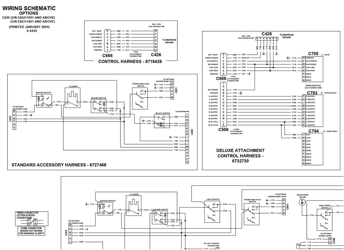Bobcat Loader S220 Electrical and Hydraulic Schematic Manual PDF