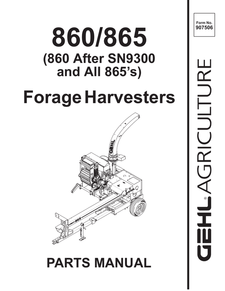 860 / 865 - Gehl Forage Harvesters Parts Manual