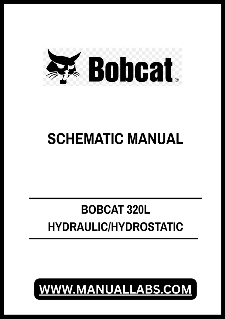 BOBCAT 320L Hydraulic/Hydrostatic Schematic Manual V-0849LE - PDF File