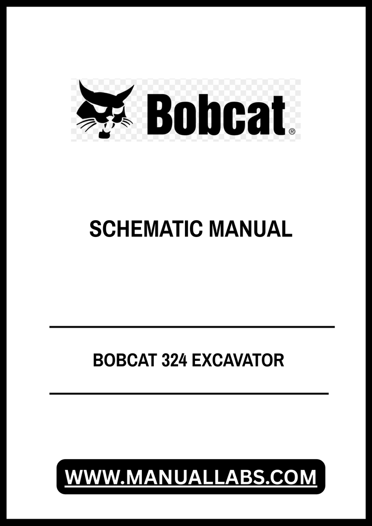 BOBCAT 324 EXCAVATOR SCHEMATIC MANUAL V-1383 - PDF FILE