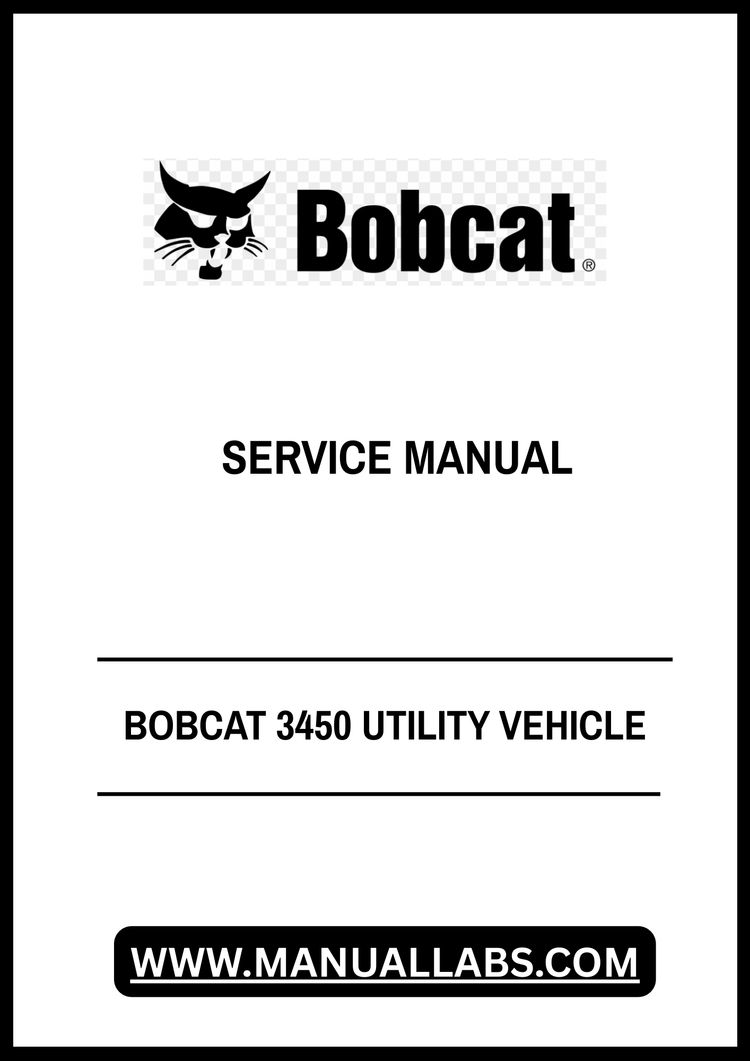 BOBCAT 3450 UTILITY VEHICLE SERVICE MANUAL 6989610 - PDF FILE