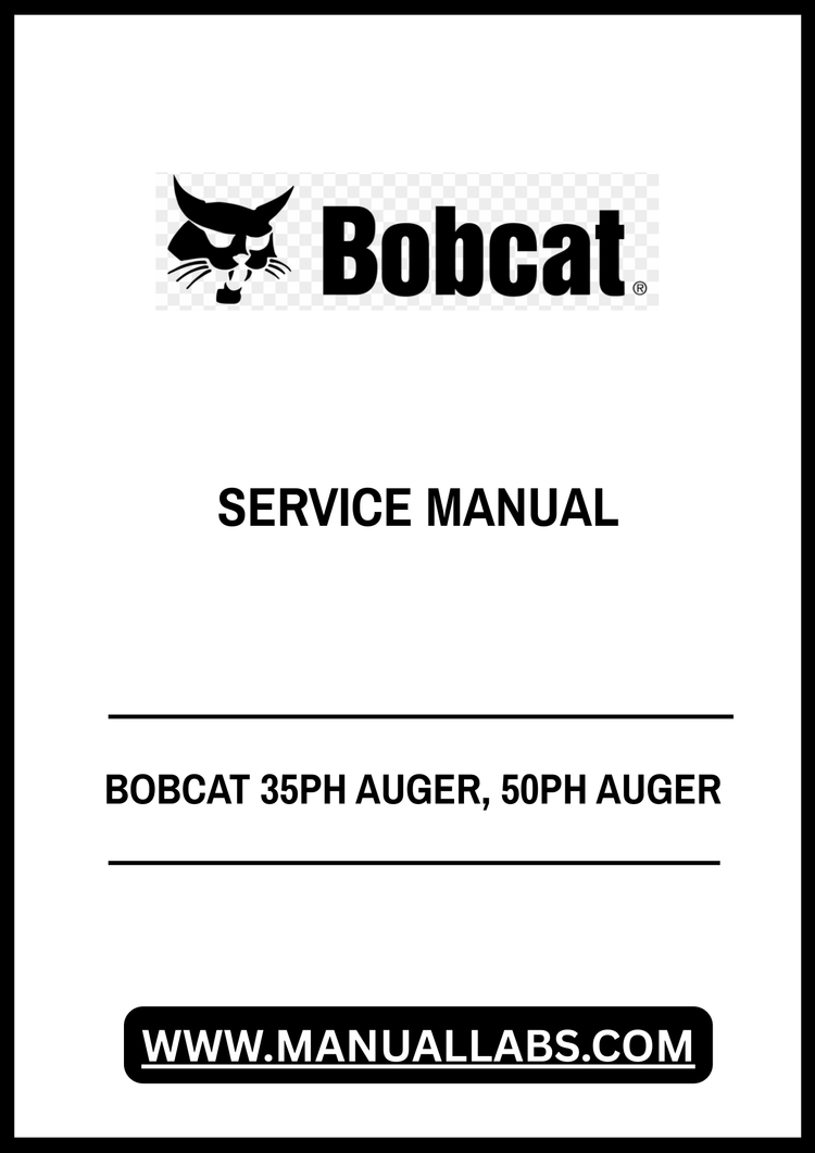 BOBCAT 35PH AUGER, 50PH AUGER PLANETARY DRIVE AUGER SERVICE MANUAL - PDF FILE