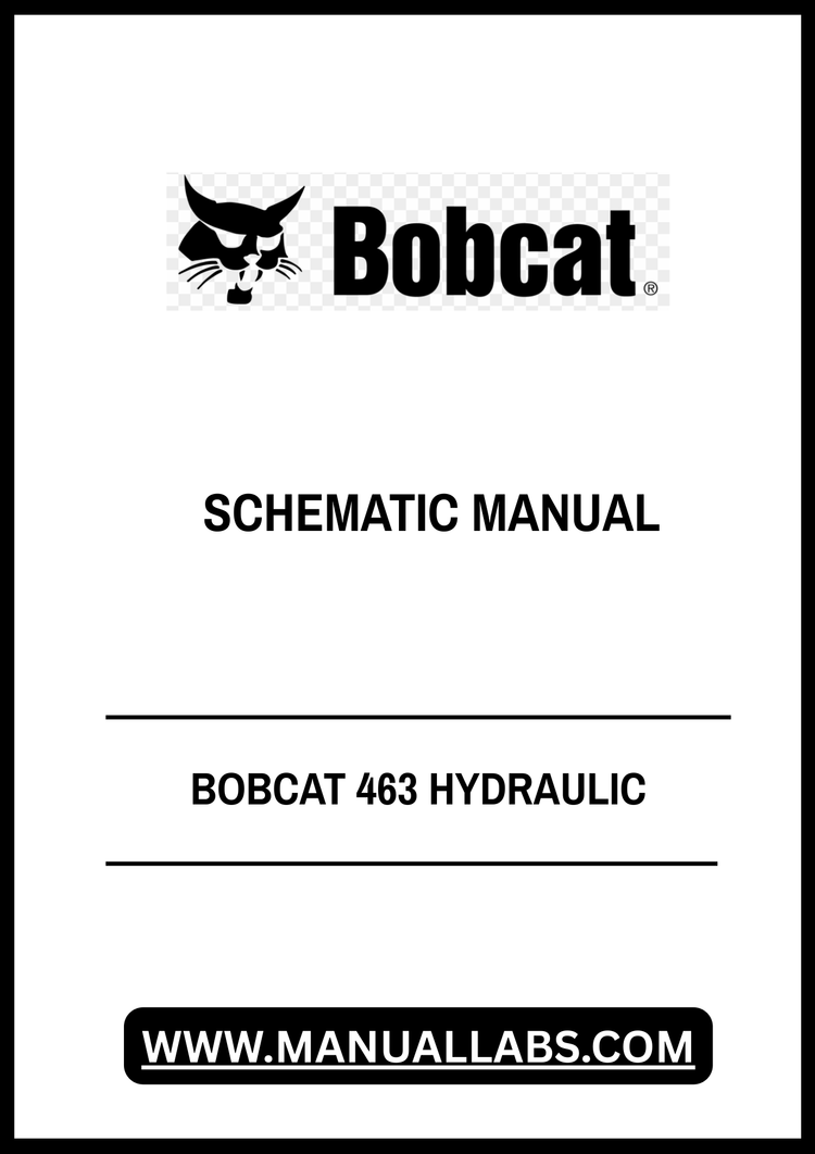 BOBCAT 463 HYDRAULIC SCHEMATIC MANUAL V-0050 - PDF FILE
