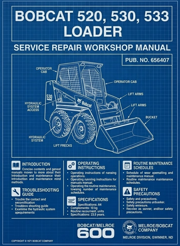 BOBCAT 520, 530, 533 LOADER SERVICE REPAIR WORKSHOP MANUAL