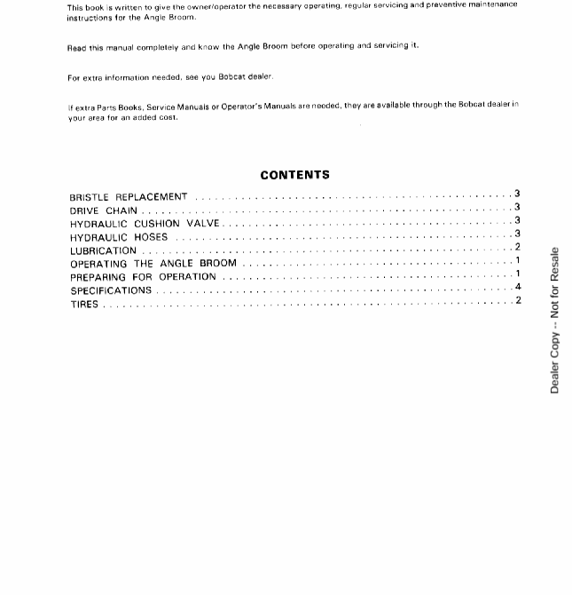 BOBCAT 570-B ANGLE BROOM (6545619) OPERATION AND MAINTENANCE MANUAL PDF FILE