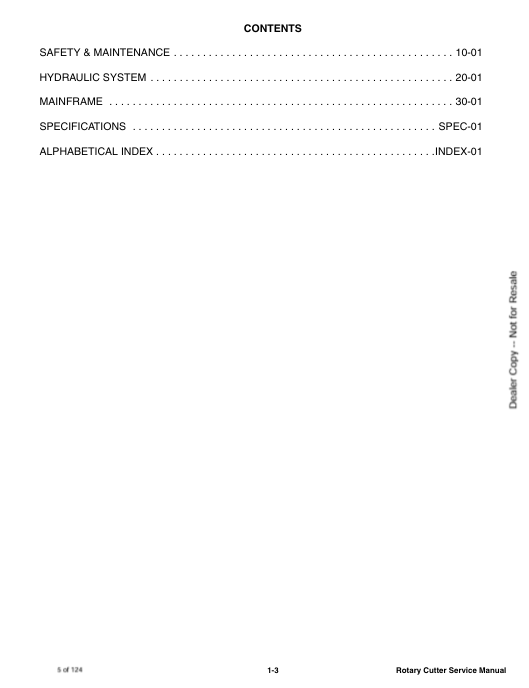 BOBCAT 66, 66HF, 72, 72HF,80 ROTARY CUTTER (6990870ENUS) SERVICE MANUAL PDF FILE