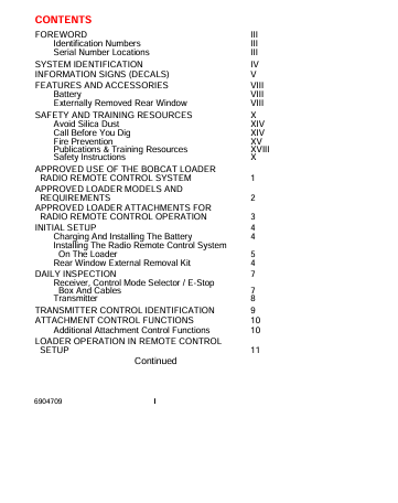 BOBCAT TRANSMITTER OR RECEIVER (6904709) OPERATION & MAINTENANCE MANUAL PDF DOWNLOAD
