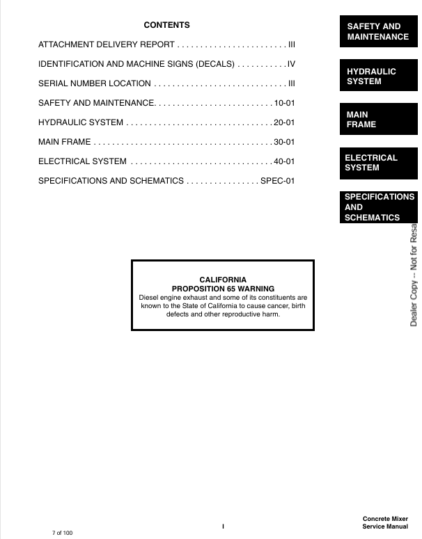 BOBCAT CONCRETE MIXER (6900884) SERVICE MANUAL PDF FILE