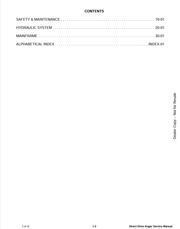 BOBCAT DIRECT DRIVE AUGER (6900889) SERVICE MANUAL PDF DOWNLOAD