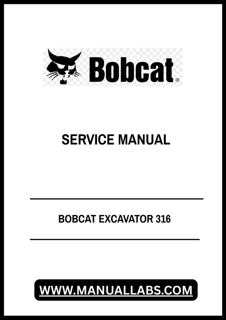 BOBCAT EXCAVATOR 316 SERVICE MANUAL 6902285 - PDF FILE