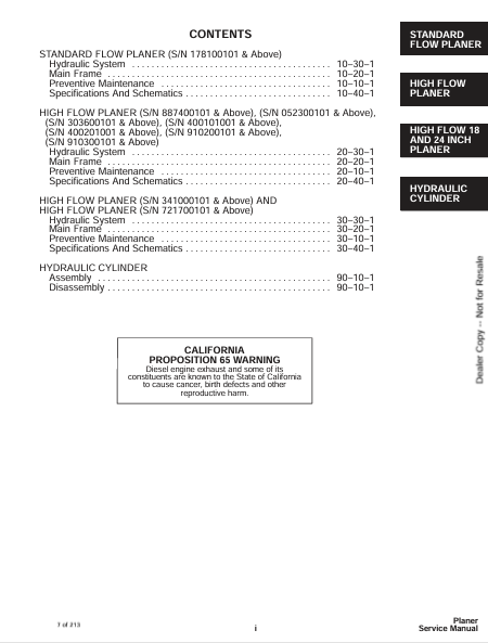 BOBCAT PLANER (6900886) SERVICE MANUAL PDF FILE