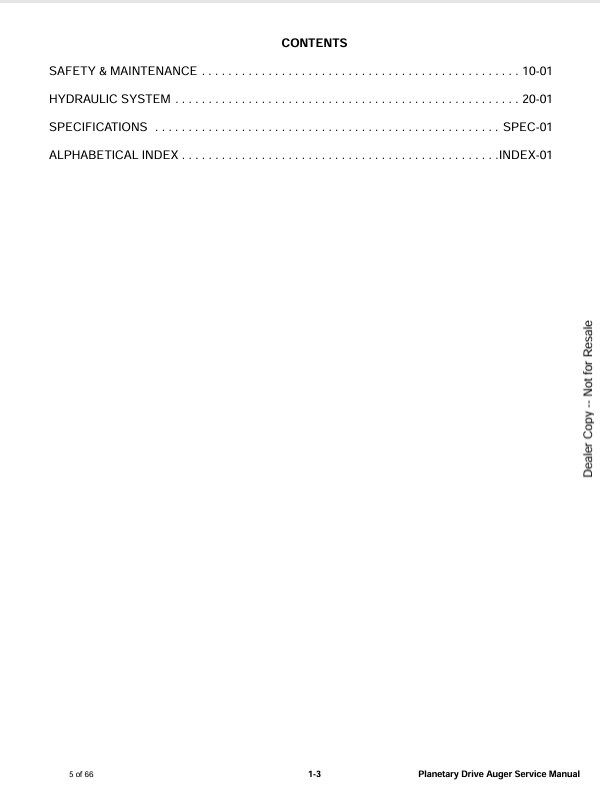 BOBCAT PLANETARY DRIVE AUGER 30PH, 50PH (6990869) SERVICE MANUAL PDF DOWNLOAD
