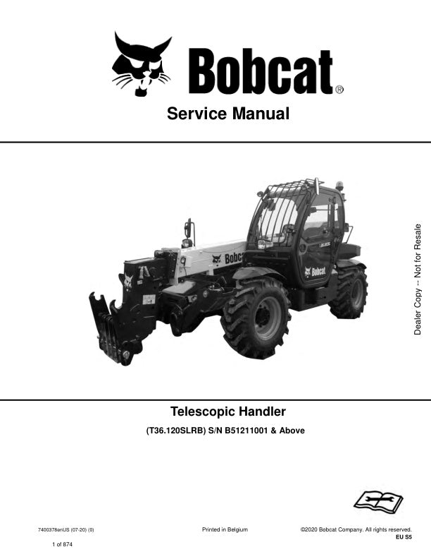 BOBCAT T36 120SLRB Service Information 7400378 (07-20) PDF