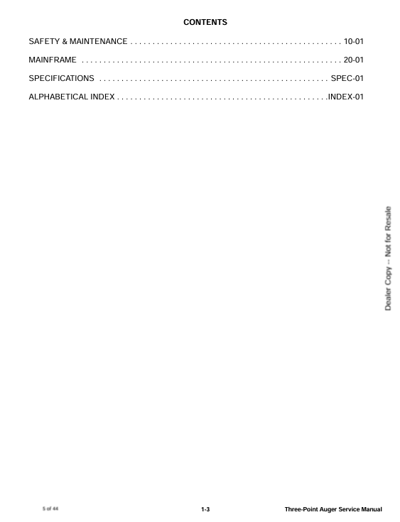 BOBCAT THREE POINT AUGER (7383810) SERVICE MANUAL PDF DOWNLOAD
