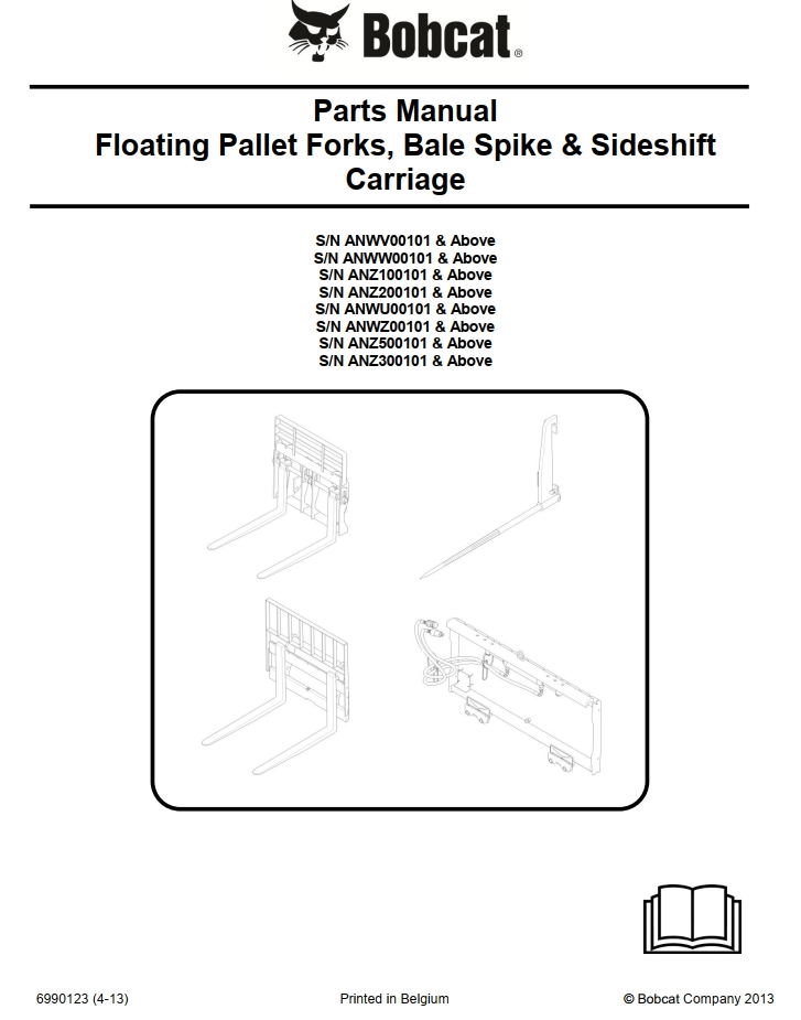 Bobcat Attachments Spare Parts Catalog Manual PDF