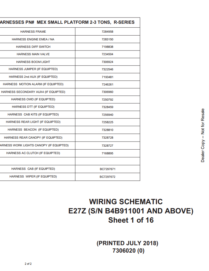 Bobcat E27Z Compact Excavator Electrical & Hydraulic Diagram PDF
