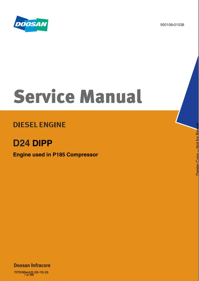 Bobcat D24 DIPP Diesel Engine Service Manual PDF