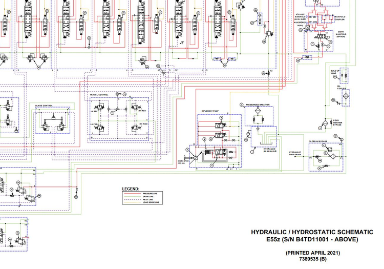 Bobcat Excavator E55Z Electrical and Hydraulic Schematic Manual PDF