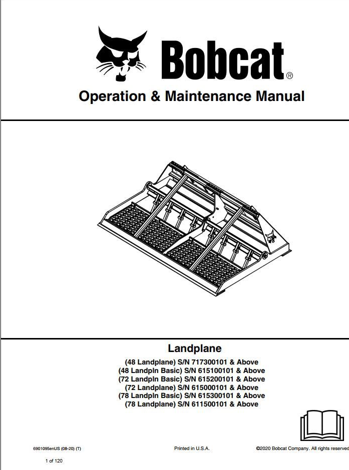 Bobcat Landplane 48, 72, 78 Operation & Maintenance Manual PDF