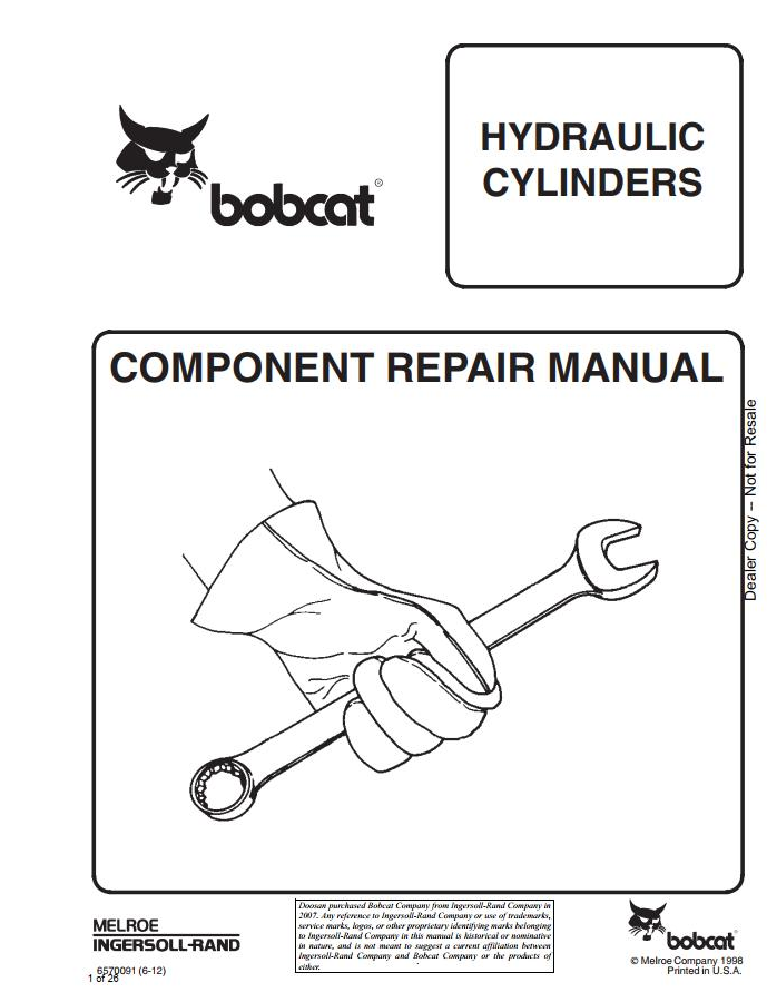 Bobcat Loader Component Repair Manual PDF – Service & Repair Guide