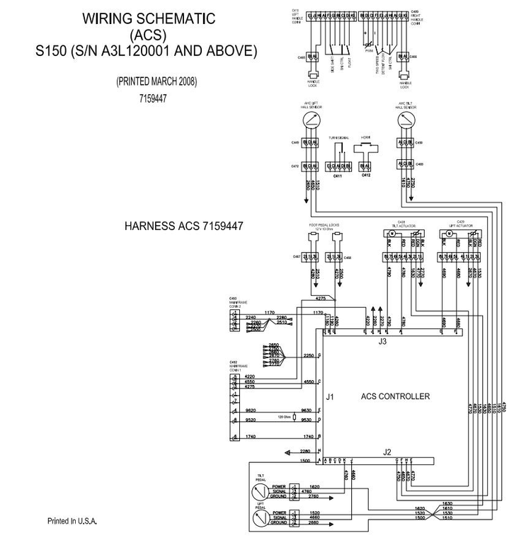 Bobcat Loader S150 Electrical and Hydraulic Schematic Manual PDF