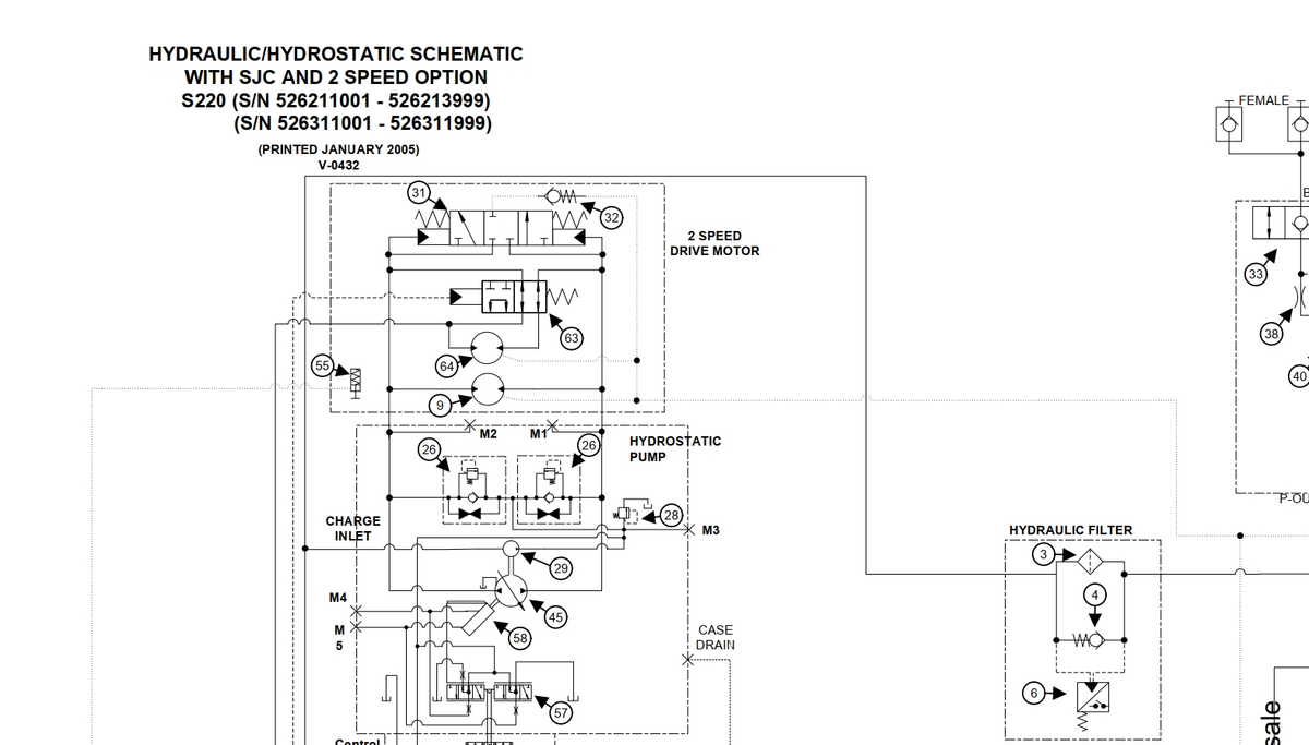 Bobcat S220 Hydraulic & Electrical Schematic Manual PDF