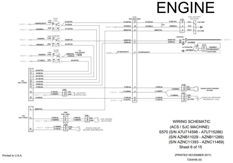 Bobcat Loader S570 Electrical and Hydraulic Schematic Manual PDF