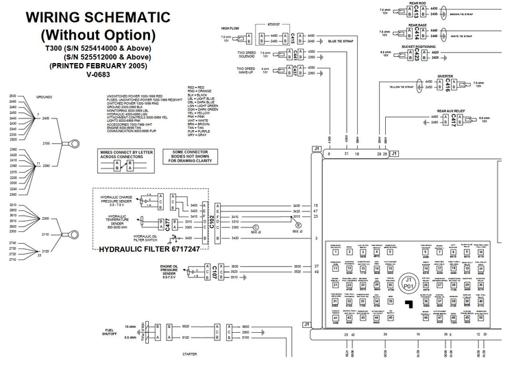 Bobcat Loader T300 Electrical and Hydraulic Schematic Manual PDF