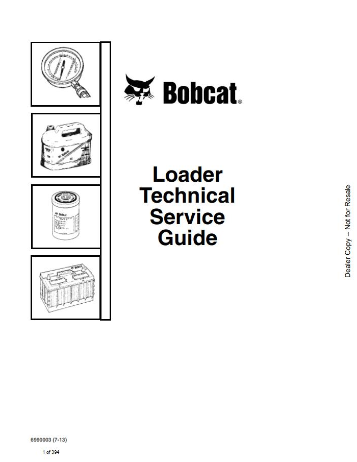 Bobcat Loader Technical Service Guide Manual PDF | Instant Download