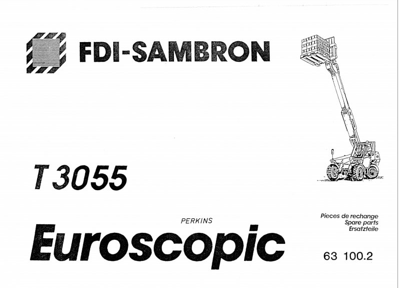 Bobcat Sambron Euroscopics T3055 Spare Parts Catalog Manual PDF