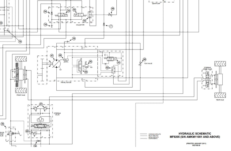 Bobcat Telescopic Handler MF9205 Electrical and Hydraulic Schematic Manual PDF