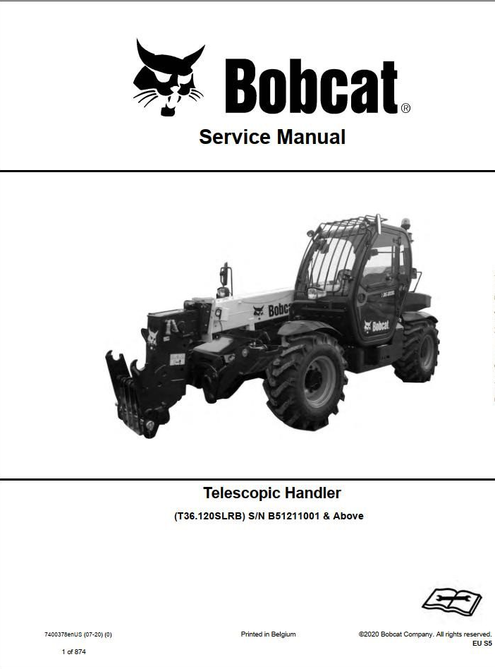 Bobcat Telescopic Handler T36120SL Service Manual PDF