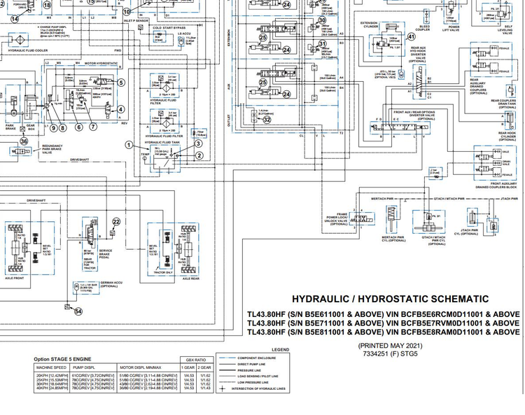 Bobcat Telescopic Handler TL43.80 Electrical and Hydraulic Schematic Manual PDF