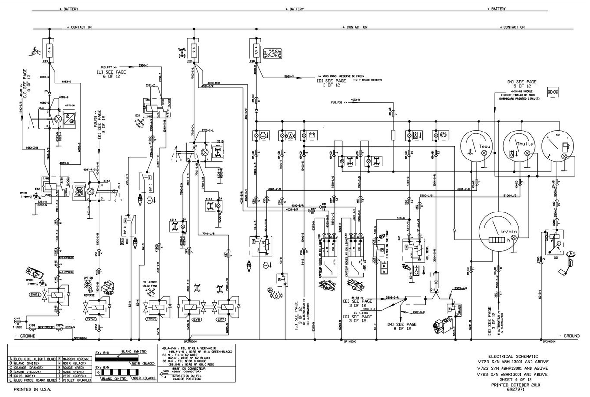 Bobcat VersaHANDLER V723 Electrical & Hydraulic Schematic Manual PDF