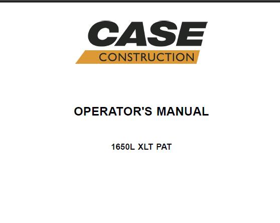CASE 1650L CRAWLER DOZER OPERATORS MANUAL - PFD FILE