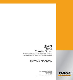 CASE 1650M (TIER 2) CRAWLER DOZER SERVICE MANUAL 47907870 - PDF FILE