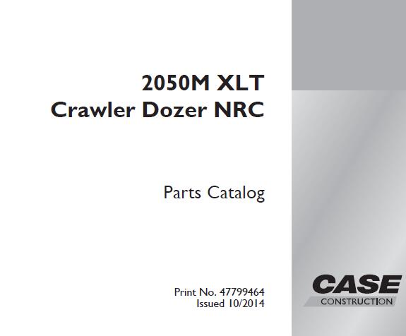 CASE 2050M XLT CRAWLER DOZER NRC PARTS CATALOG MANUAL - PFD FILE