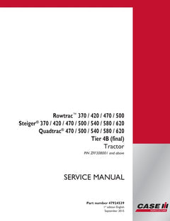 CASE 370, 420, 470, 500, 540, 580, 620 ROWTRAC, STEIGER, QUADTRAC TIER 4B (FINAL) SERVICE MANUAL 47924539 - PDF FILE
