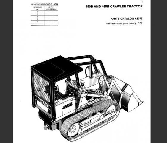 CASE 450 / 455B CRAWLER PARTS CATALOG MANUAL - PFD FILE
