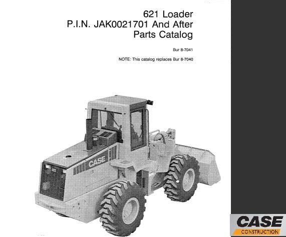CASE 621 LOADER PARTS CATALOG MANUAL - PFD FILE